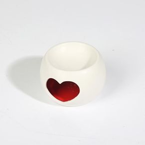 Oil Burner Heart Porcelain