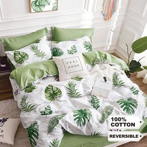Monstera Quilt Cover Set