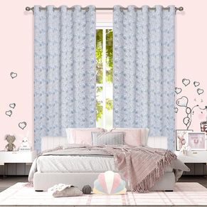 Bunny Room Darkening  Eyelet Curtain 220cm Drop