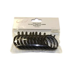 Powder-coated Curtain Rod Rings 19/22mm & 25/28mm