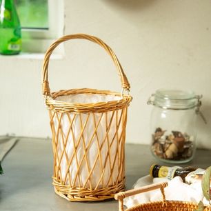 Lantern Rattan Basket With Handle