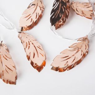 Rose Gold Leaf String Lights
