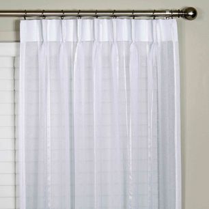 Bergamo Striped Sheer Pinch Pleat Curtains