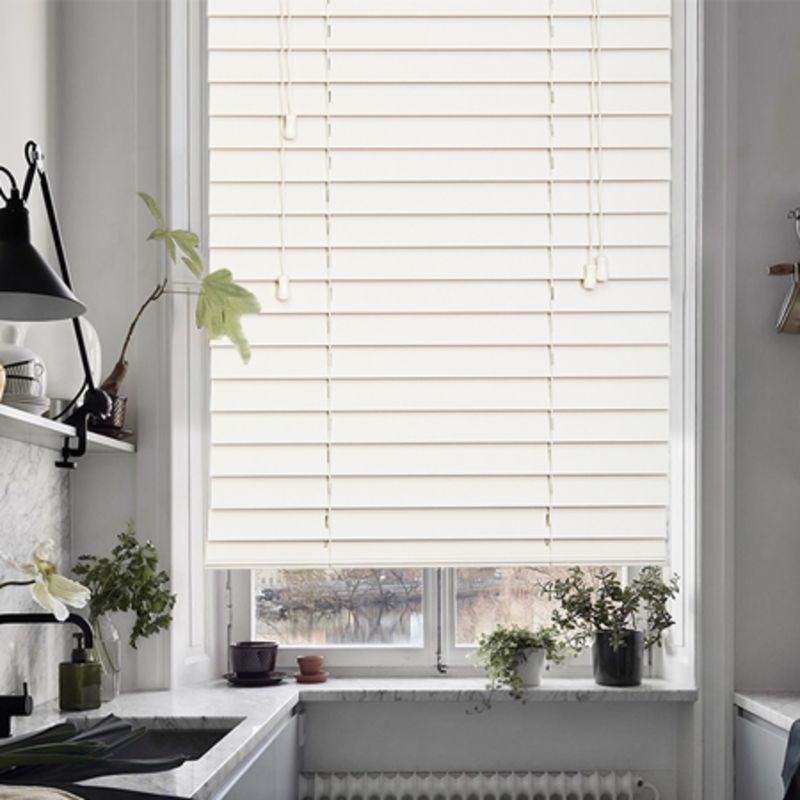 Buy 63mm Slat Smooth White Shutter Style Blinds Online Curtain Wonderland