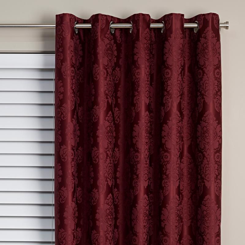 Buy Damask Blockout Eyelet Curtain 140cm Width Online Curtain Wonderland